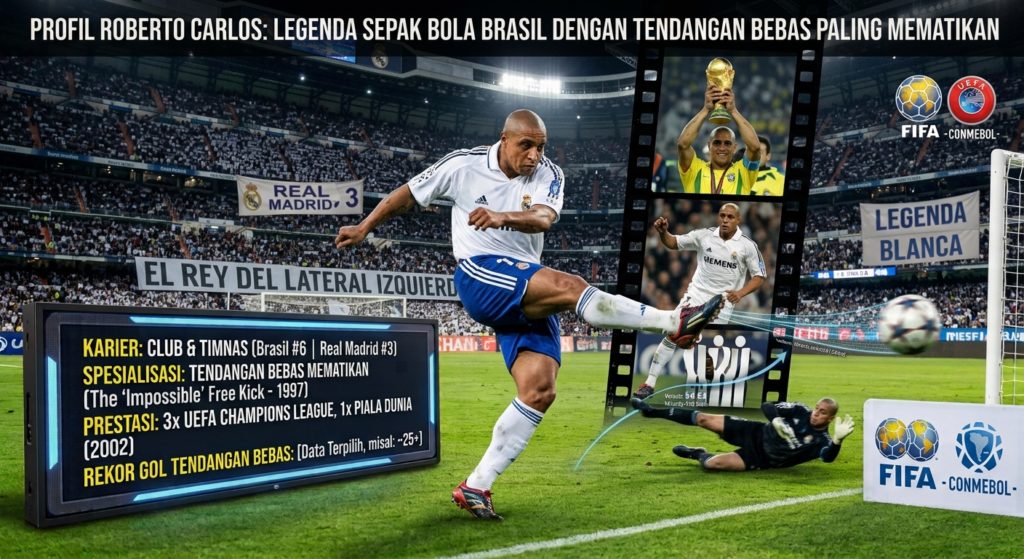 Profil Roberto Carlos: Legenda Sepak Bola Brasil dengan Tendangan Bebas Paling Mematikan