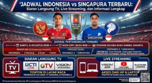 Jadwal Indonesia vs Singapura Terbaru: Siaran Langsung TV, Live Streaming, dan Informasi Lengkap