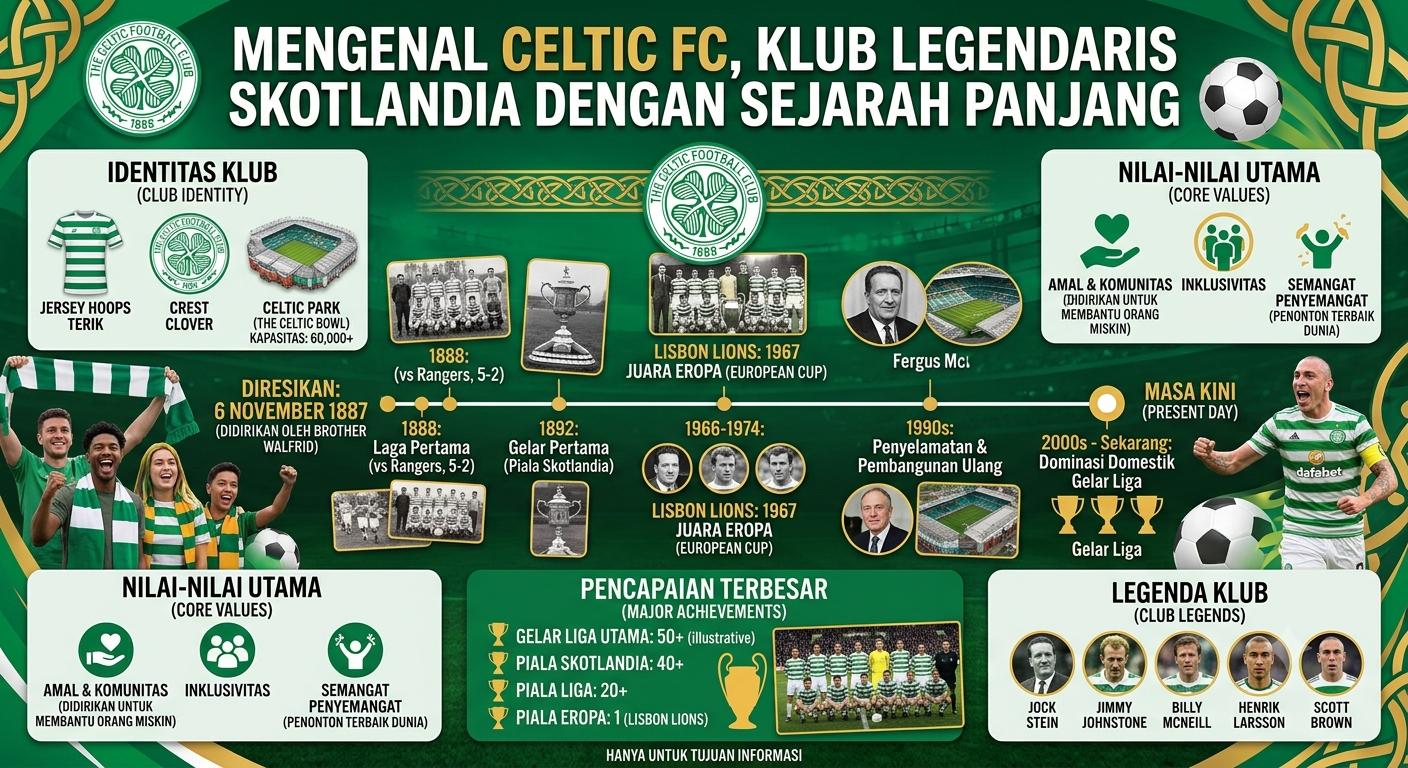 Mengenal Celtic FC, Klub Legendaris Skotlandia dengan Sejarah Panjang