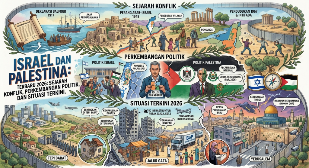 Israel dan Palestina Terbaru 2026: Sejarah Konflik, Perkembangan Politik, dan Situasi Terkini