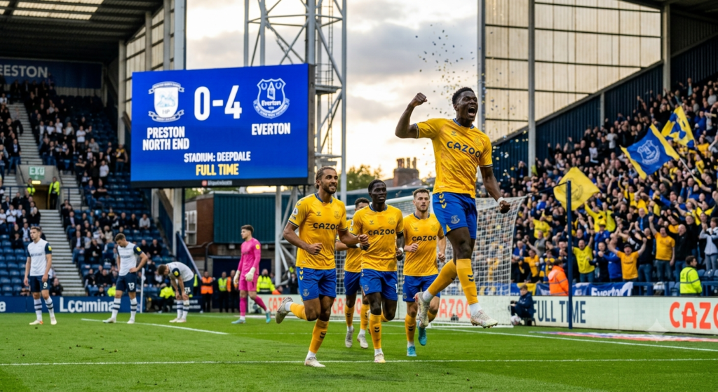 Hasil Preston North End vs Everton: Thierno Barry Mengamuk, The Toffees Menang Telak 4-0