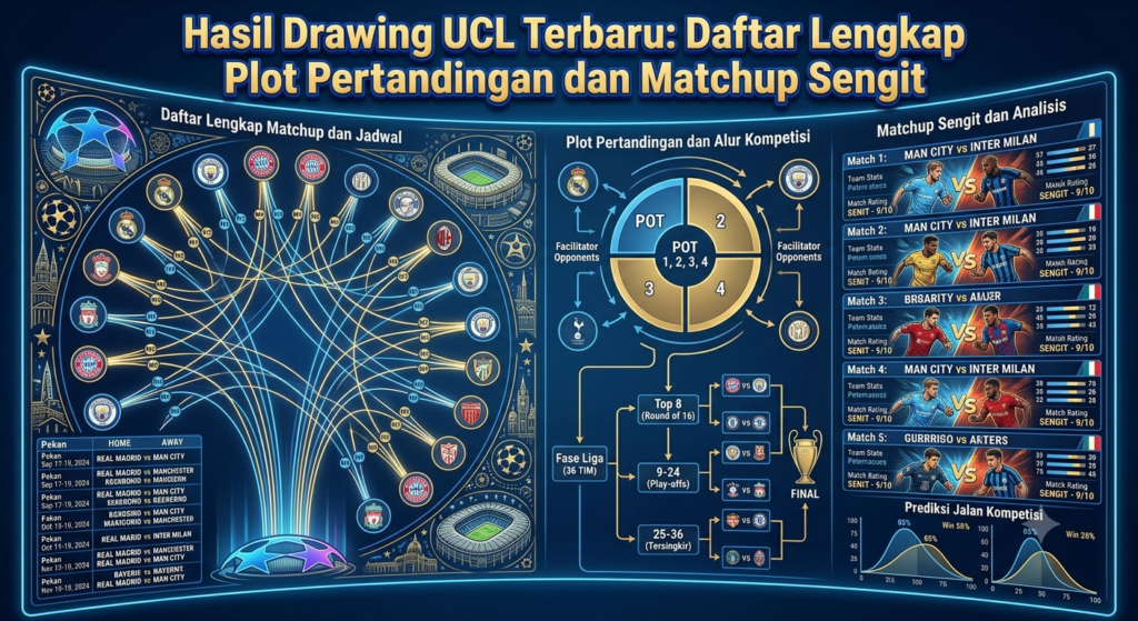 Hasil Drawing UCL Terbaru: Daftar Lengkap Plot Pertandingan dan Matchup Sengit