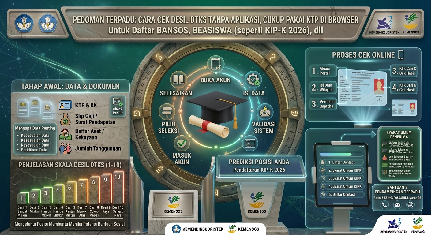 Cara Cek Desil DTKS Tanpa Aplikasi, Cukup Pakai KTP di Browser