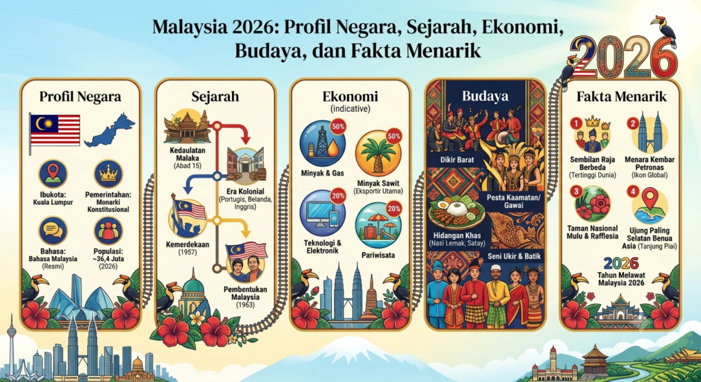 Malaysia 2026: Profil Negara, Sejarah, Ekonomi, Budaya, dan Fakta Menarik