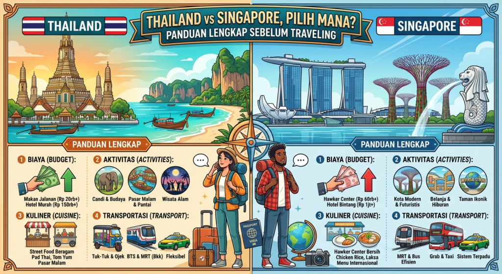 Thailand vs Singapore, Pilih Mana? Panduan Lengkap Sebelum Traveling