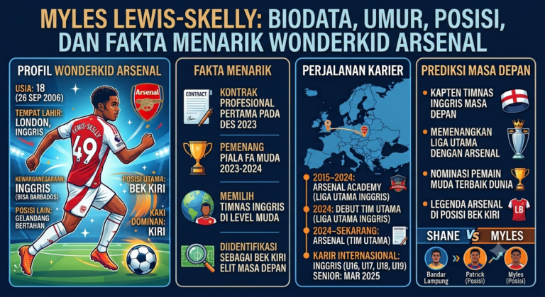 Myles Lewis-Skelly: Biodata, Umur, Posisi, dan Fakta Menarik Wonderkid Arsenal