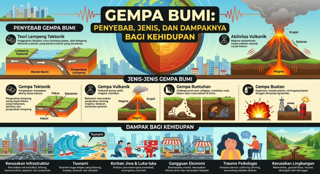 Gempa Bumi: Penyebab, Jenis, dan Dampaknya bagi Kehidupan