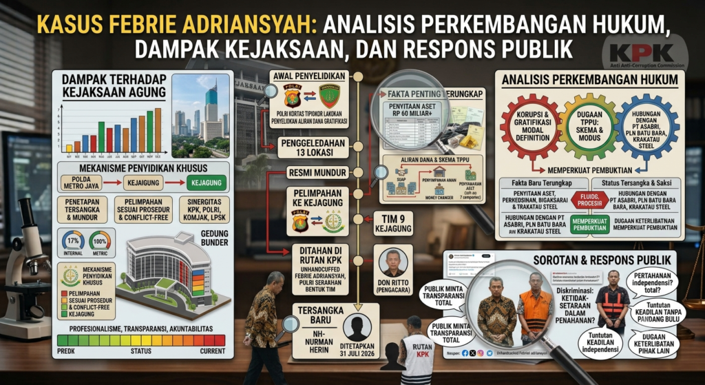 Kasus Febrie Adriansyah: Analisis Perkembangan Hukum, Dampaknya terhadap Kejaksaan, dan Respons Publik
