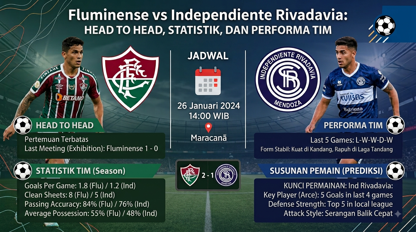 Prediksi Fluminense vs Independiente Rivadavia: Head to Head, Statistik, dan Performa Tim