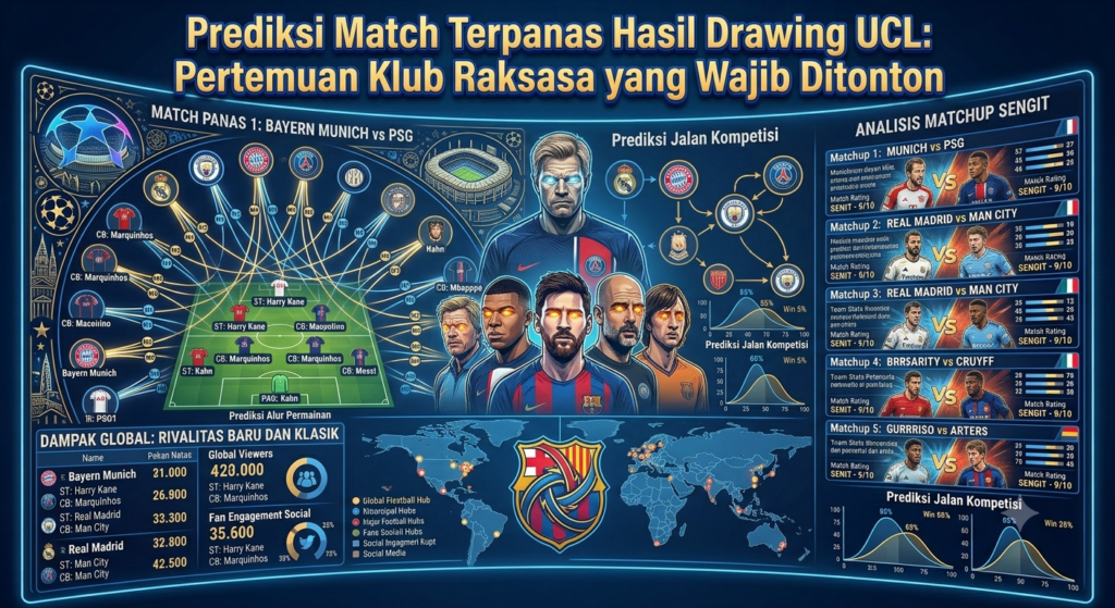 Prediksi Match Terpanas Hasil Drawing UCL: Pertemuan Klub Raksasa yang Wajib Ditonton