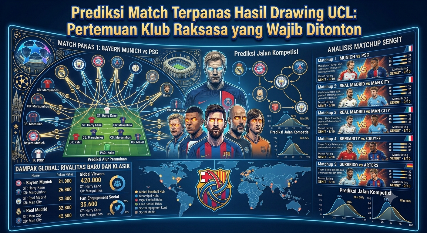 Prediksi Match Terpanas Hasil Drawing UCL: Pertemuan Klub Raksasa yang Wajib Ditonton