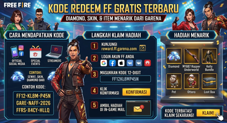 Kode Redeem FF Gratis Terbaru: Cara Mendapatkan Hadiah Menarik dari Garena