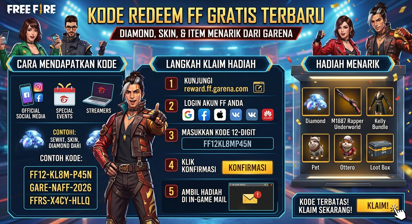 Kode Redeem FF Gratis Terbaru: Cara Mendapatkan Hadiah Menarik dari Garena