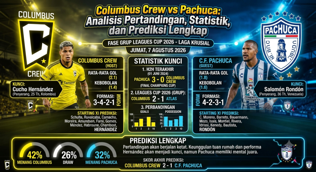 Columbus Crew vs Pachuca: Analisis Pertandingan, Statistik, dan Prediksi Lengkap