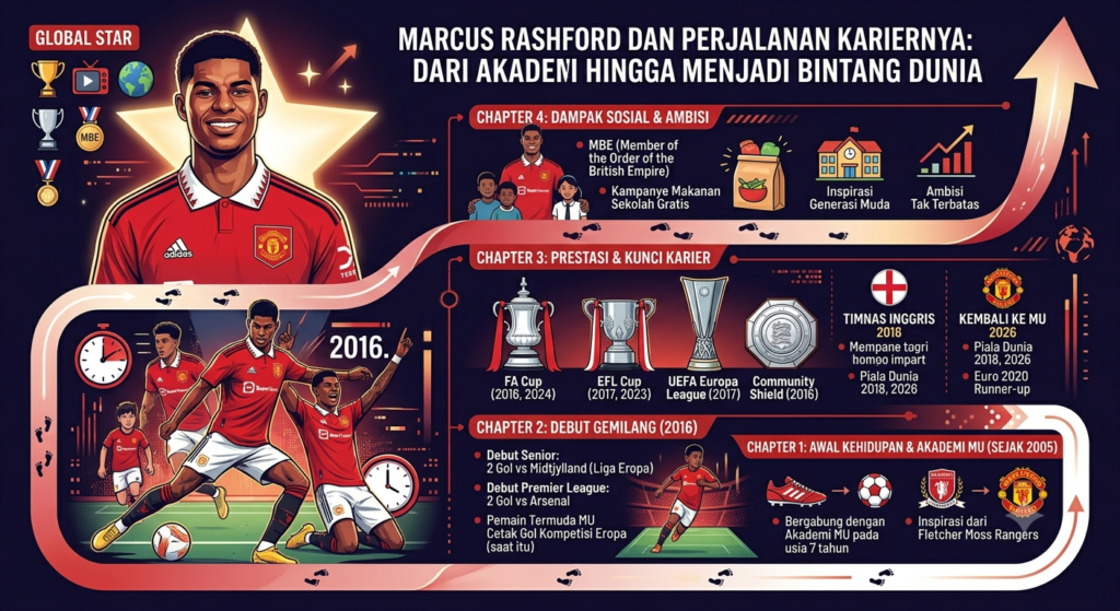 Marcus Rashford dan Perjalanan Kariernya: Dari Akademi hingga Menjadi Bintang Dunia