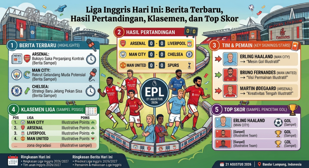 Liga Inggris Hari Ini: Berita Terbaru, Hasil Pertandingan, Klasemen, dan Top Skor