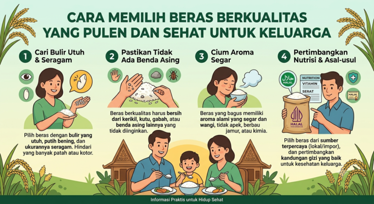 Cara Memilih Beras Berkualitas yang Pulen dan Sehat untuk Keluarga