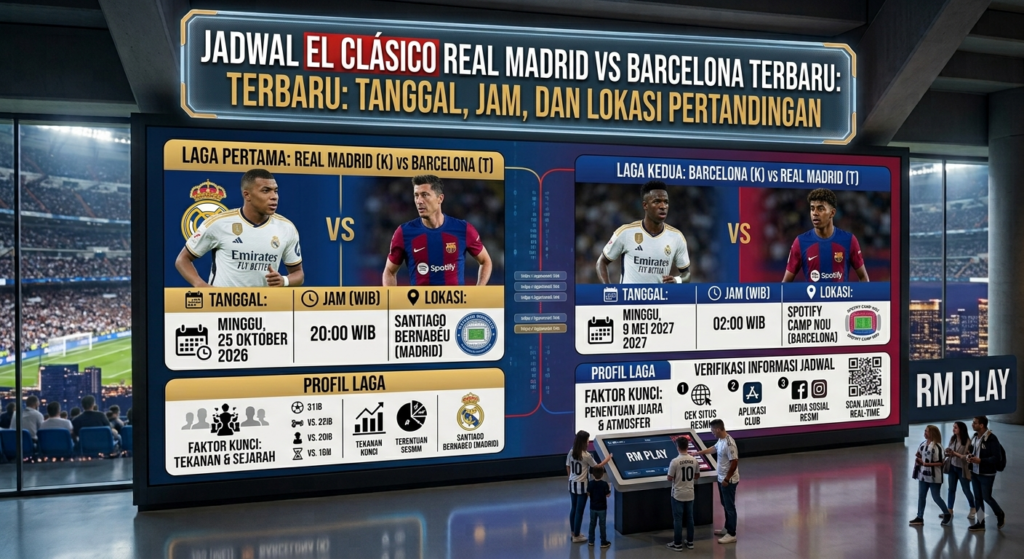 Jadwal El Clasico Real Madrid vs Barcelona Terbaru: Tanggal, Jam, dan Lokasi Pertandingan