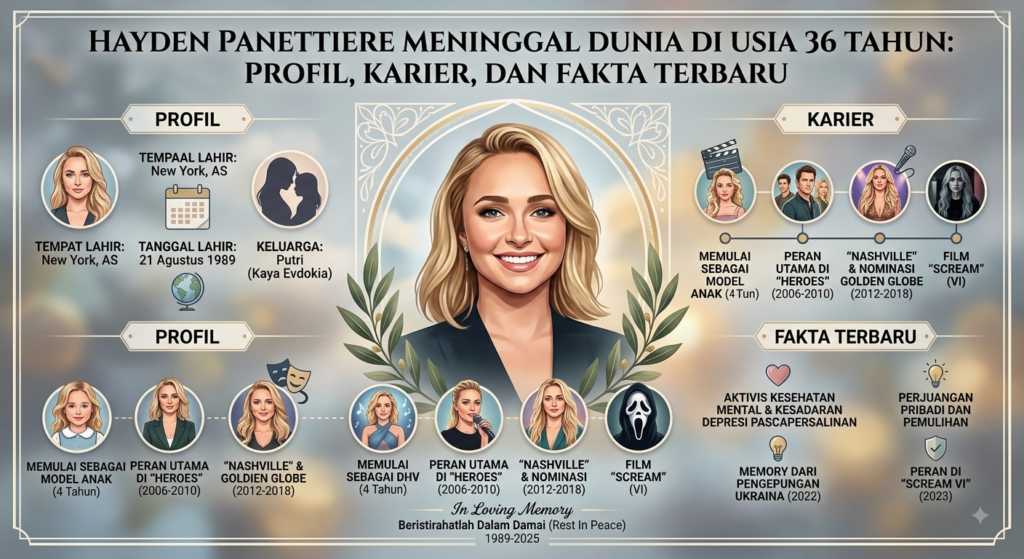 Hayden Panettiere Meninggal Dunia di Usia 36 Tahun: Profil, Karier, dan Fakta Terbaru