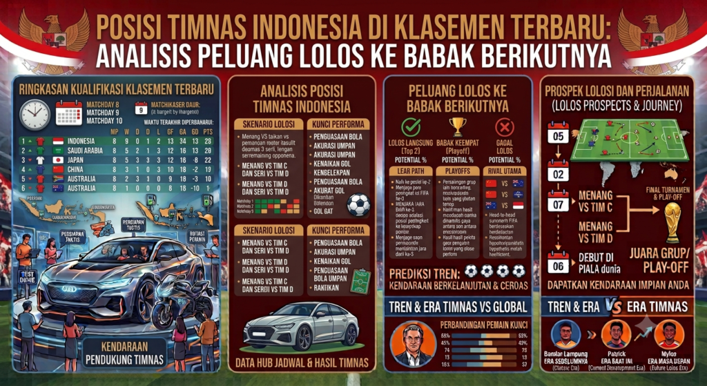 Posisi Timnas Indonesia di Klasemen Terbaru: Analisis Peluang Lolos ke Babak Berikutnya