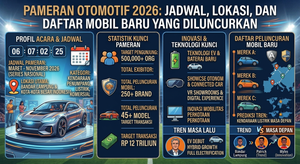 Pameran Otomotif 2026: Jadwal, Lokasi, dan Daftar Mobil Baru yang Diluncurkan