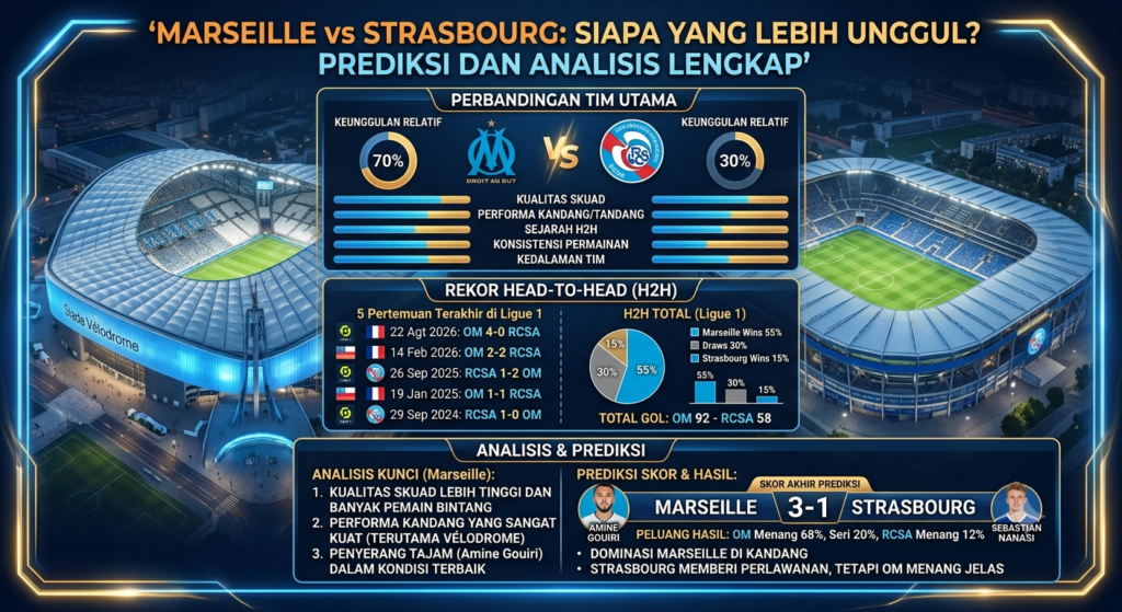 Marseille vs Strasbourg: Siapa yang Lebih Unggul? Prediksi dan Analisis Lengkap