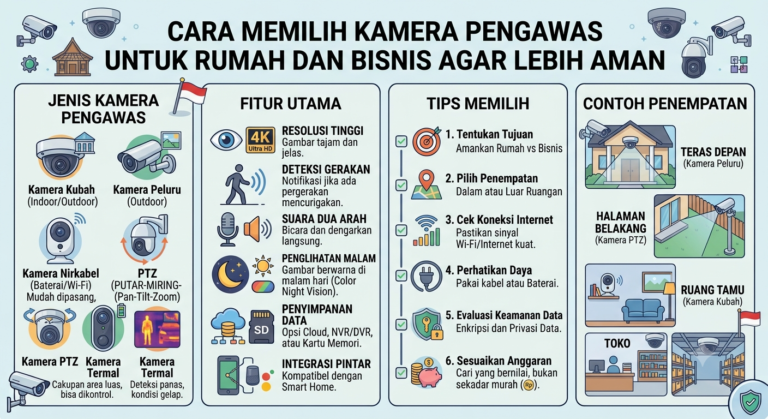 Cara Memilih Kamera Pengawas untuk Rumah dan Bisnis agar Lebih Aman