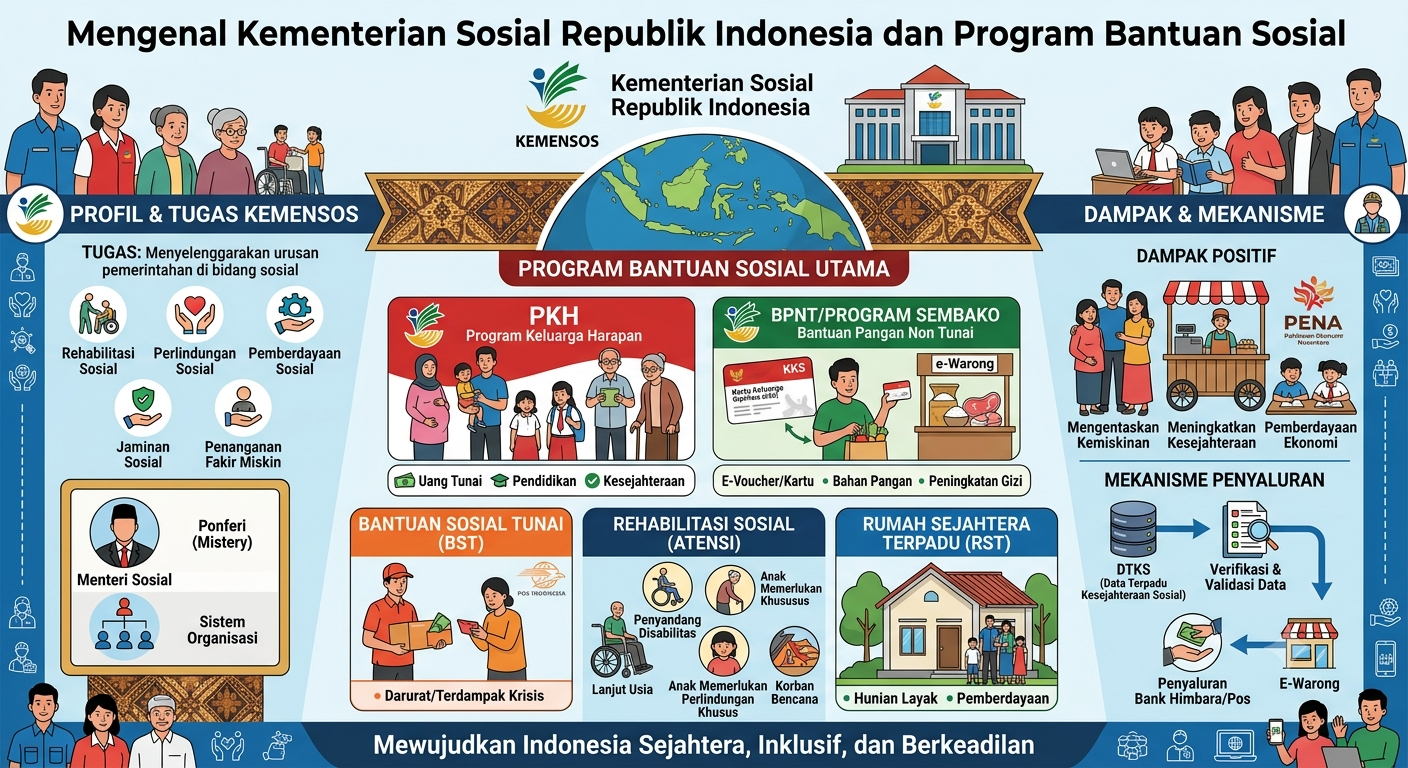 Mengenal Kementerian Sosial Republik Indonesia dan Program Bantuan Sosial
