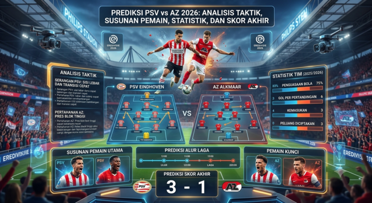 Prediksi PSV vs AZ 2026: Analisis Taktik, Susunan Pemain, Statistik, dan Skor Akhir