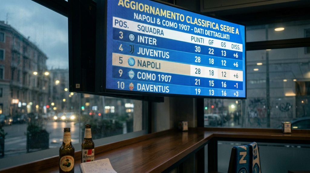 Update Klasemen Terbaru Napoli dan Como 1907: Perolehan Poin dan Selisih Gol