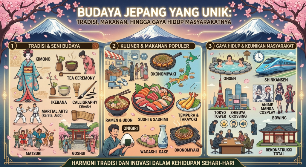 Budaya Jepang yang Unik: Tradisi, Makanan, hingga Gaya Hidup Masyarakatnya