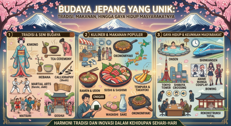 Budaya Jepang yang Unik: Tradisi, Makanan, hingga Gaya Hidup Masyarakatnya