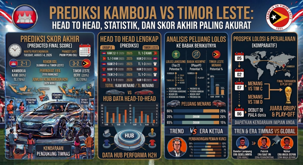 Prediksi Kamboja vs Timor Leste: Head to Head, Statistik, dan Skor Akhir Paling Akurat