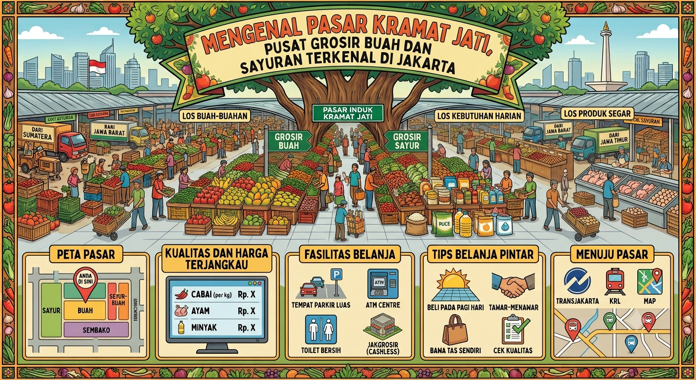 Mengenal Pasar Kramat Jati, Pusat Grosir Buah dan Sayuran Terkenal di Jakarta