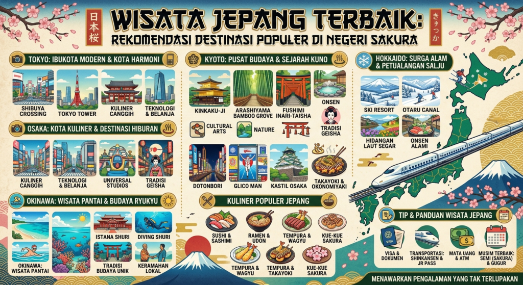 Wisata Jepang Terbaik: Rekomendasi Destinasi Populer di Negeri Sakura