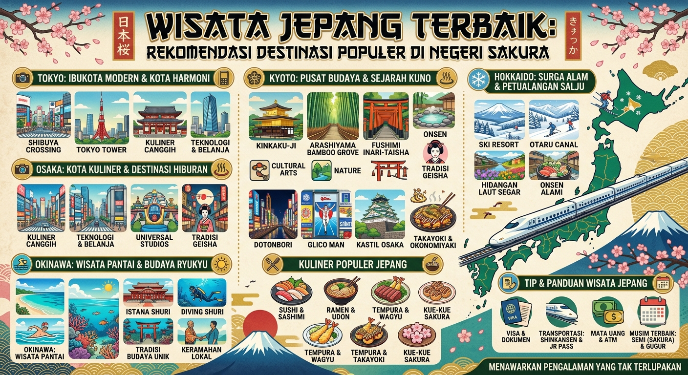 Wisata Jepang Terbaik: Rekomendasi Destinasi Populer di Negeri Sakura