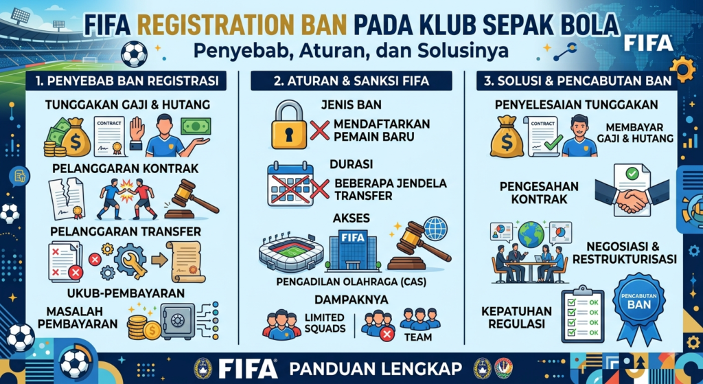 FIFA Registration Ban pada Klub Sepak Bola: Penyebab, Aturan, dan Solusinya