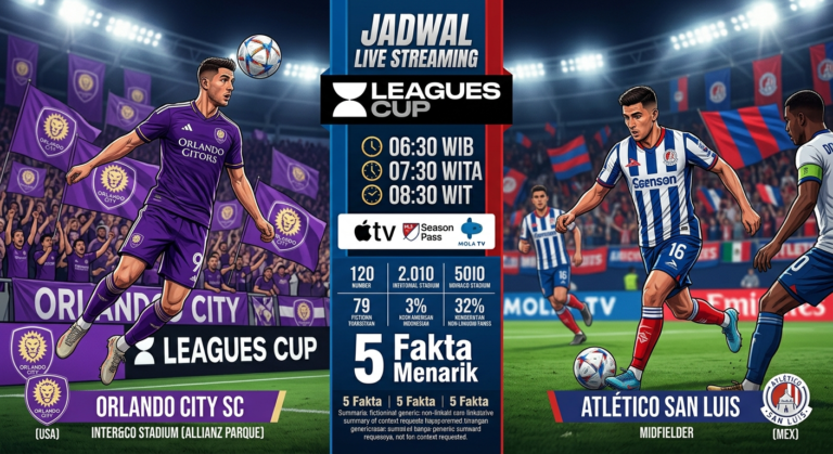 Jadwal Live Streaming Orlando City vs Atlético San Luis di Leagues Cup
