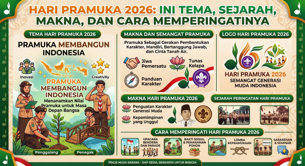 Hari Pramuka 2026: Ini Tema, Sejarah, Makna, dan Cara Memperingatinya