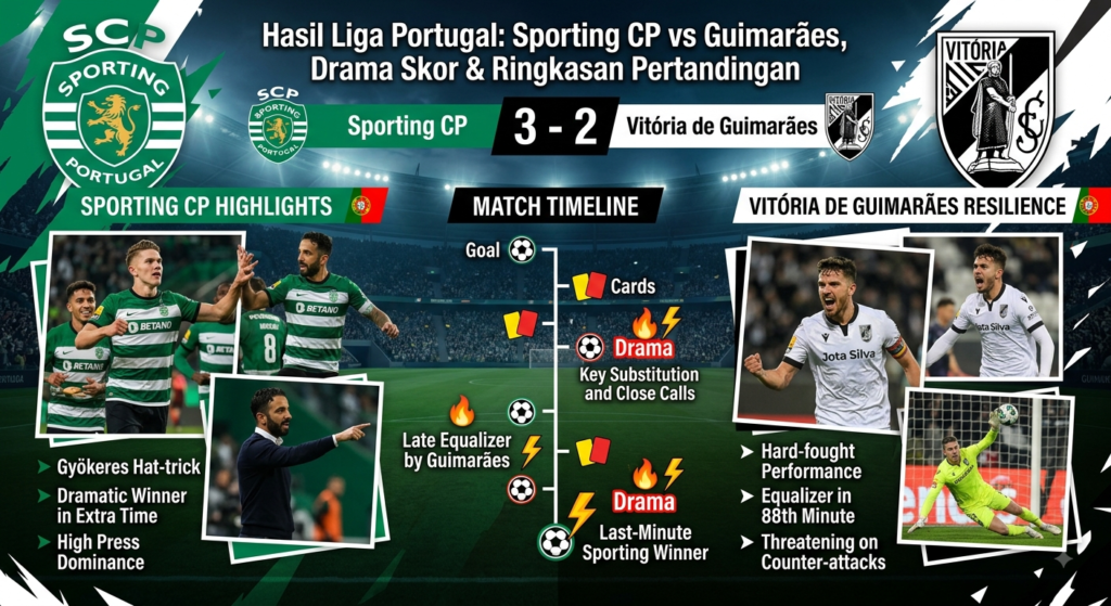 Hasil Liga Portugal: Sporting CP vs Guimarães, Drama Skor & Ringkasan Pertandingan