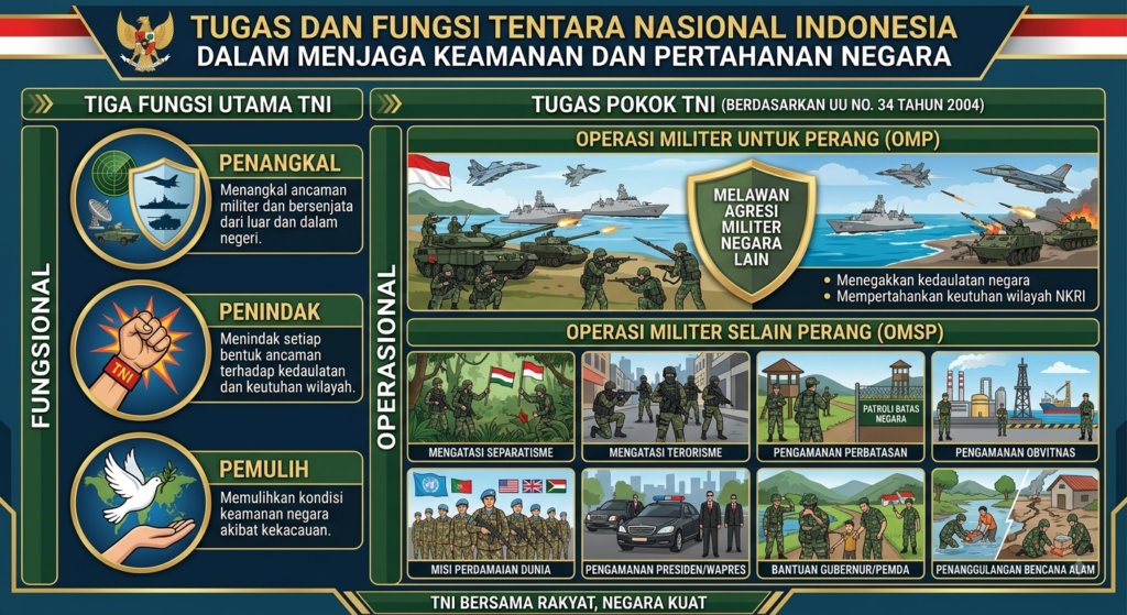 Tugas dan Fungsi Tentara Nasional Indonesia dalam Menjaga Keamanan dan Pertahanan Negara