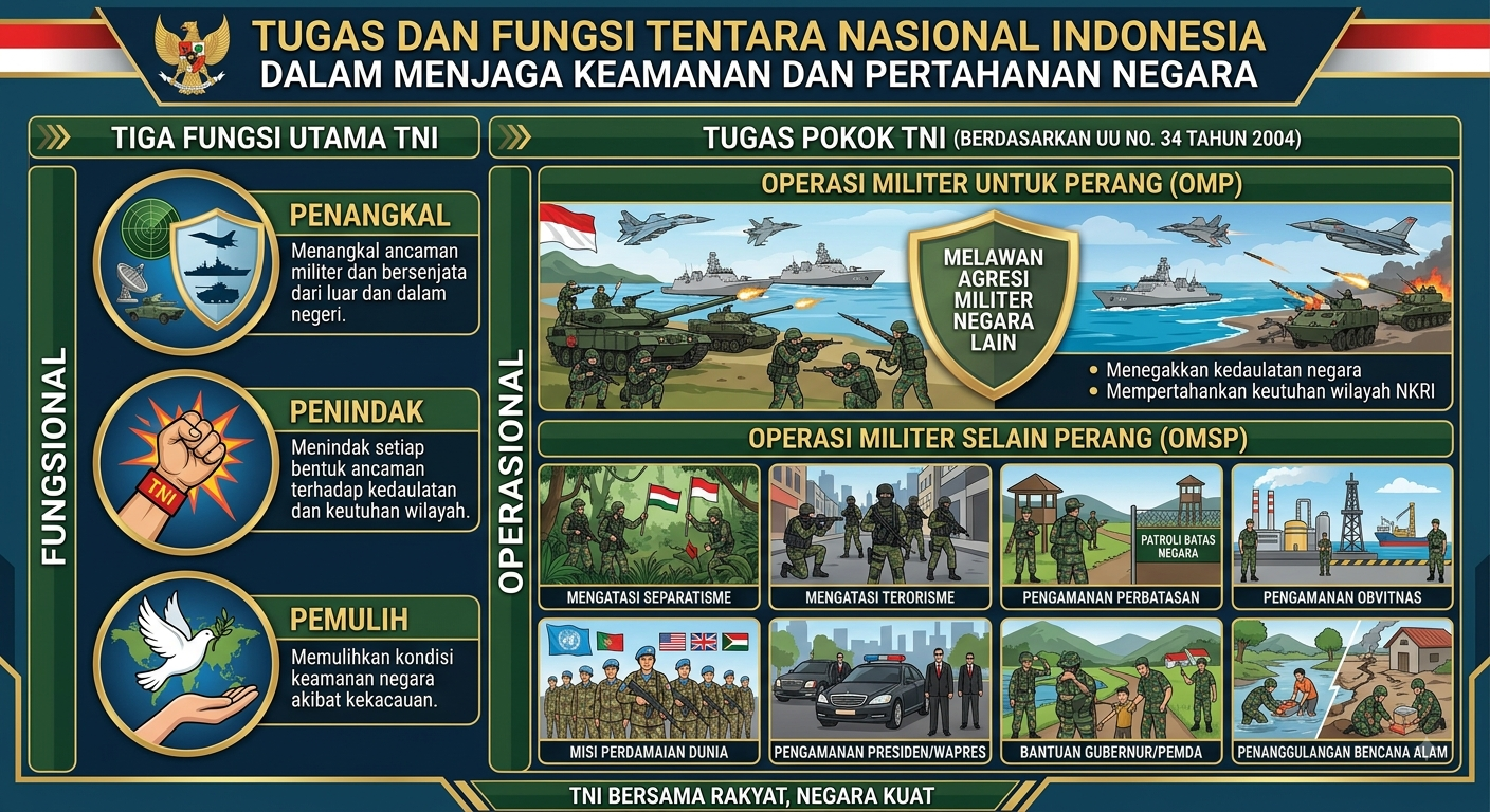 Tugas dan Fungsi Tentara Nasional Indonesia dalam Menjaga Keamanan dan Pertahanan Negara