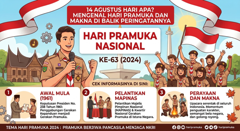 14 Agustus Hari Apa? Mengenal Hari Pramuka dan Makna di Balik Peringatannya