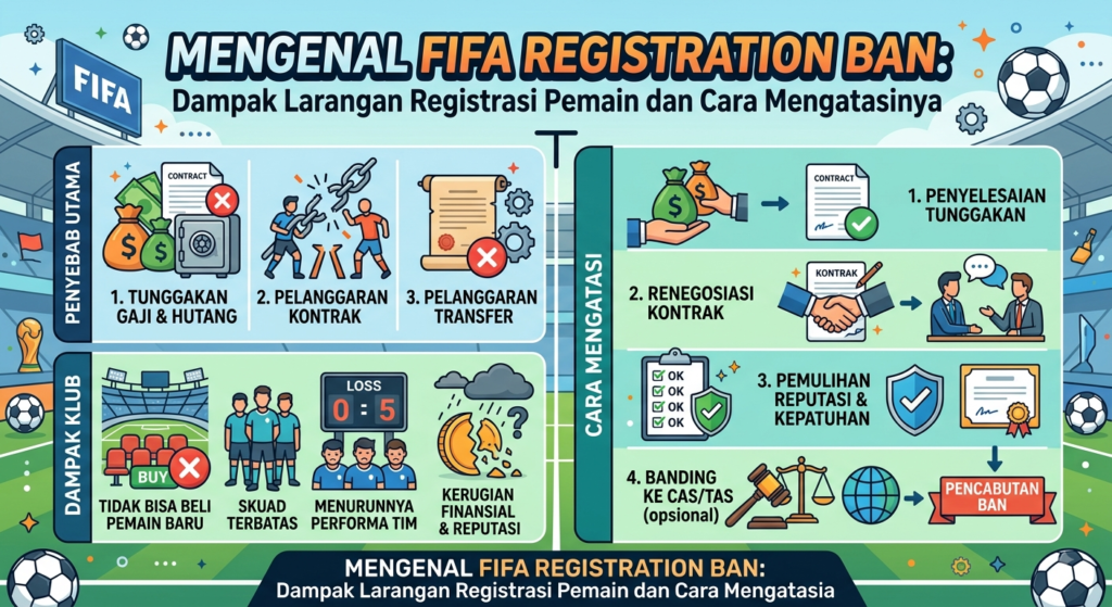 Mengenal FIFA Registration Ban: Dampak Larangan Registrasi Pemain dan Cara Mengatasinya