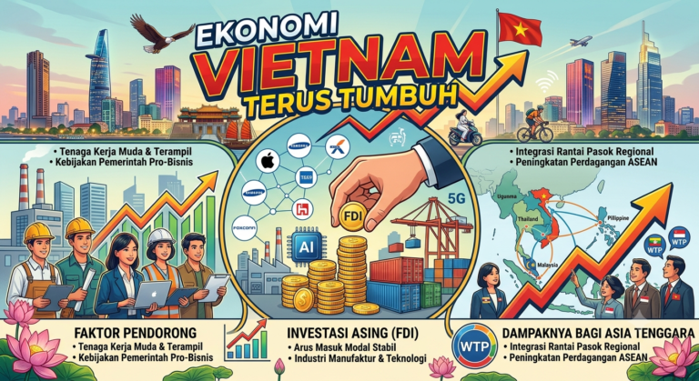 Ekonomi Vietnam Terus Tumbuh: Faktor Pendorong, Investasi Asing, dan Dampaknya bagi Asia Tenggara