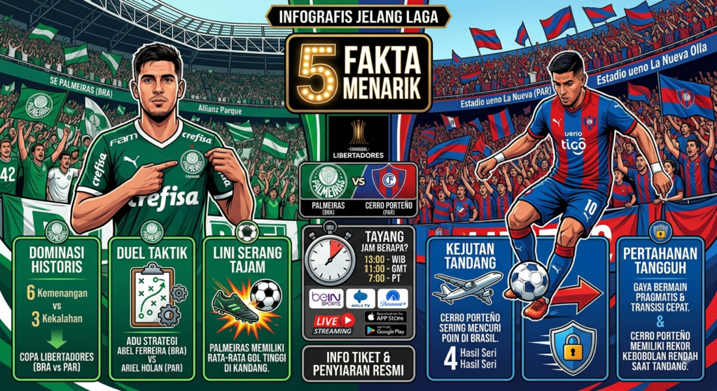 5 Fakta Menarik Jelang Laga Panas Palmeiras vs Cerro Porteño di Copa Libertadores