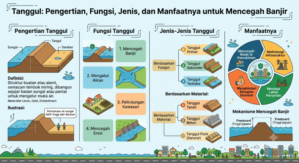 Tanggul: Pengertian, Fungsi, Jenis, dan Manfaatnya untuk Mencegah Banjir