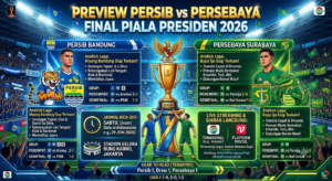 Preview Persib vs Persebaya Final Piala Presiden 2026: Jadwal Kick-off, Live Streaming, dan Analisis Laga