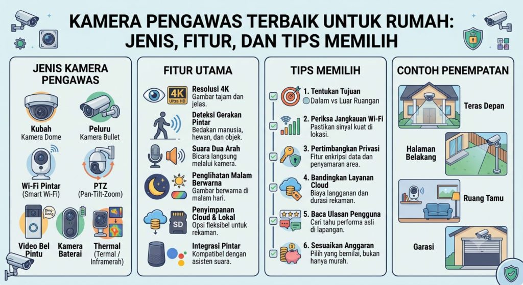 Kamera Pengawas Terbaik untuk Rumah: Jenis, Fitur, dan Tips Memilih