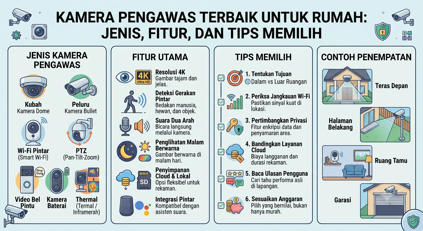 Kamera Pengawas Terbaik untuk Rumah: Jenis, Fitur, dan Tips Memilih